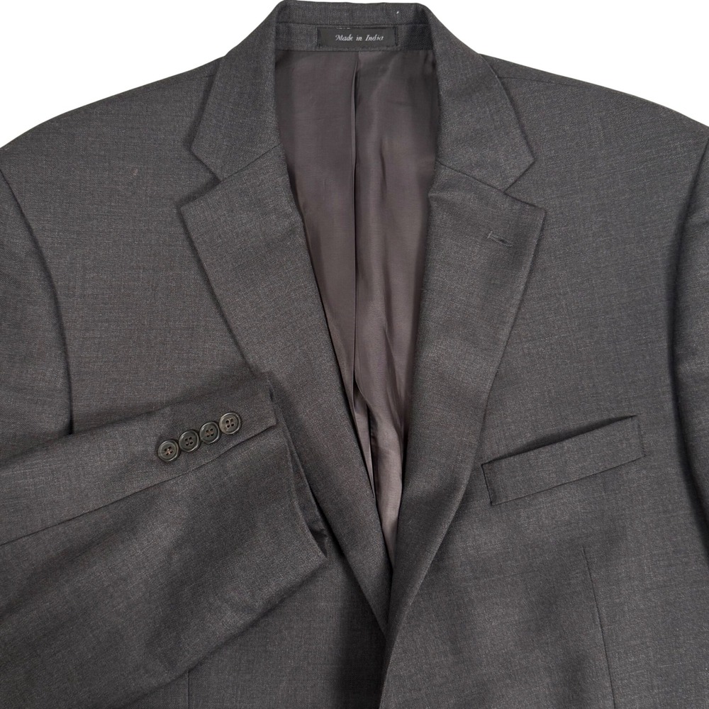 Lauren Ralph Lauren Charcoal Grey Wool Blazer Worsted Sport Coat Jacket Mens 44R